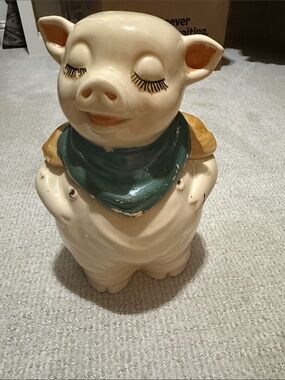 Vintage Smiley cookie jar.